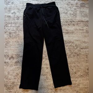 Jaanuu Black Knit Waist Scrub Pants